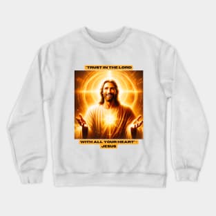 "Trust in the Lord with all your heart" - Jesus Crewneck Sweatshirt